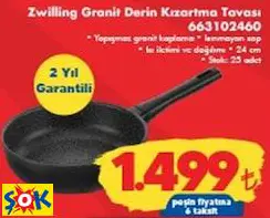 ZWİLLİNG GRANİT DERİN KIZARTMA TAVASI 663102460 ZWİLLİNG GRANİT DERİN KIZARTMA TAVASI 663102460
